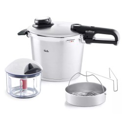 Fissler Vitavit Premium Snelkookpan met Inzet en Finecut, 6L